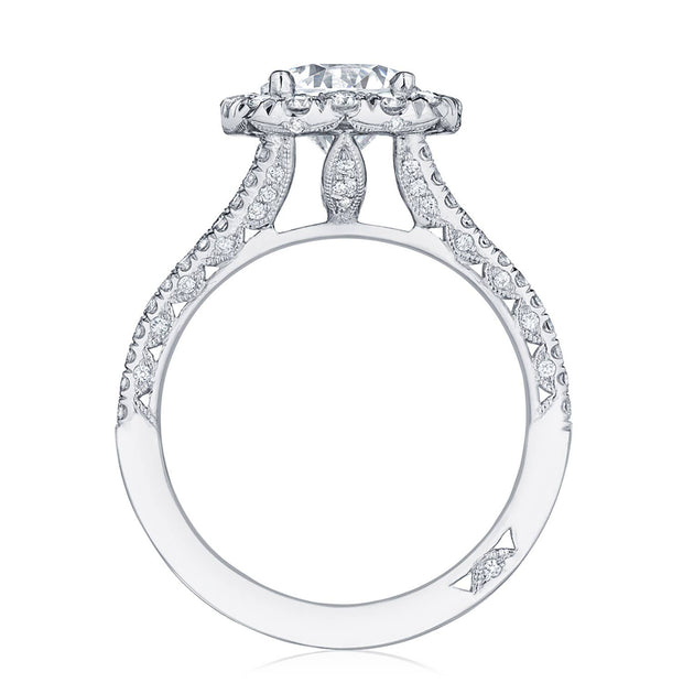 Round with Cushion Bloom Engagement Ring