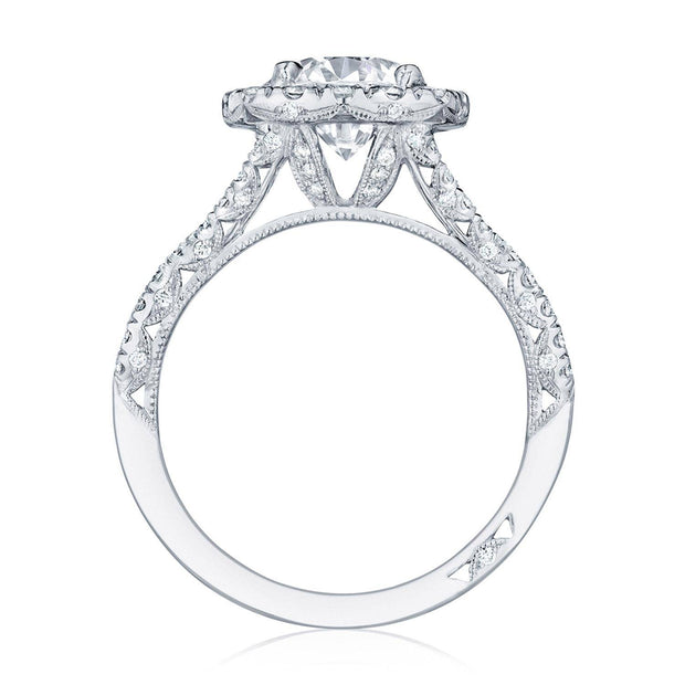 Round with Cushion Bloom Engagement Ring