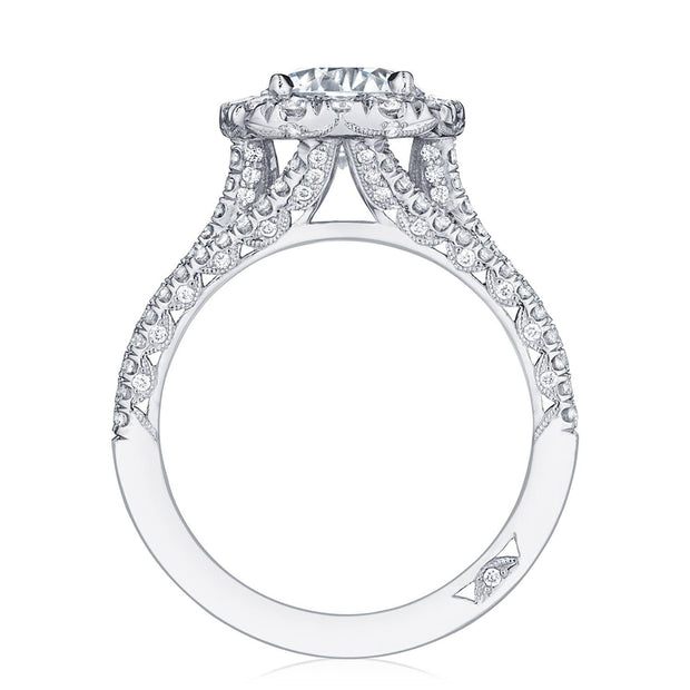 Round with Cushion Bloom Engagement Ring