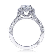 Cushion Solitaire Engagement Ring w/ North South Marquise & Pear Band