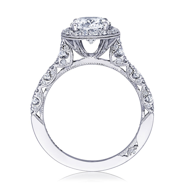 Cushion Solitaire Engagement Ring w/ North South Marquise & Pear Band