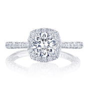 Round with Cushion Bloom Engagement Ring