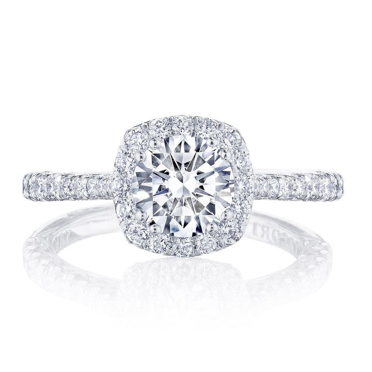 Round with Cushion Bloom Engagement Ring