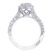 Round with Cushion Bloom Engagement Ring