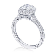Round with Cushion Bloom Engagement Ring