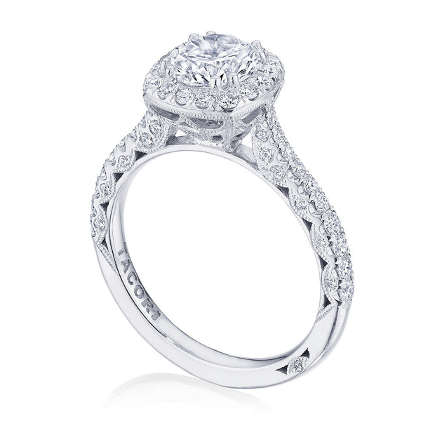 Round with Cushion Bloom Engagement Ring