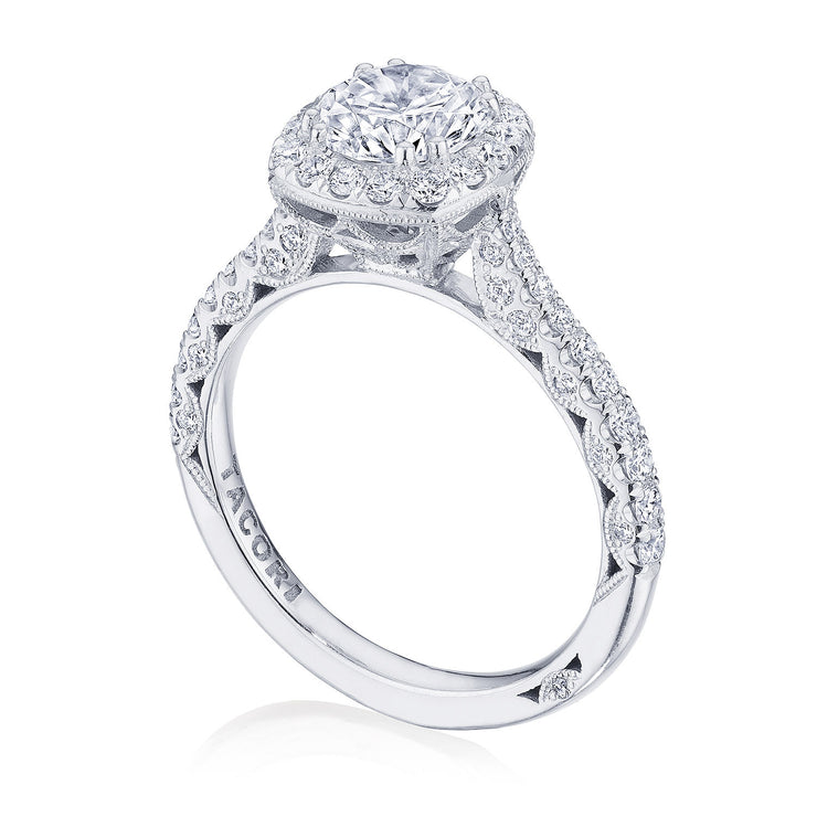 Round with Cushion Bloom Engagement Ring