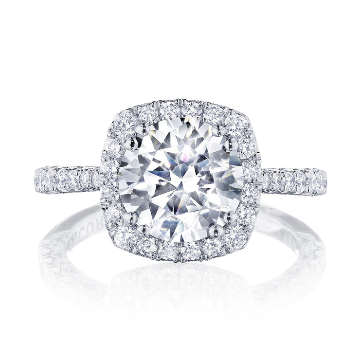 Round with Cushion Bloom Engagement Ring