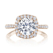 Round with Cushion Bloom Engagement Ring