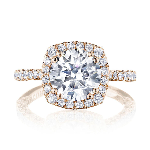 Round with Cushion Bloom Engagement Ring