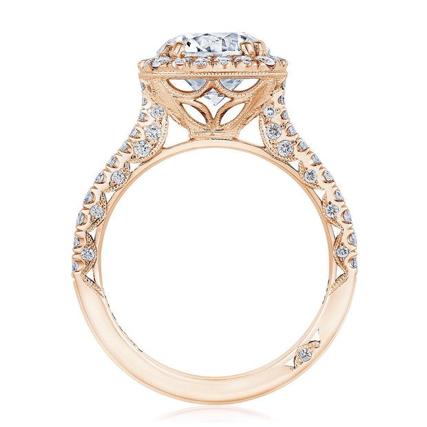 Round with Cushion Bloom Engagement Ring