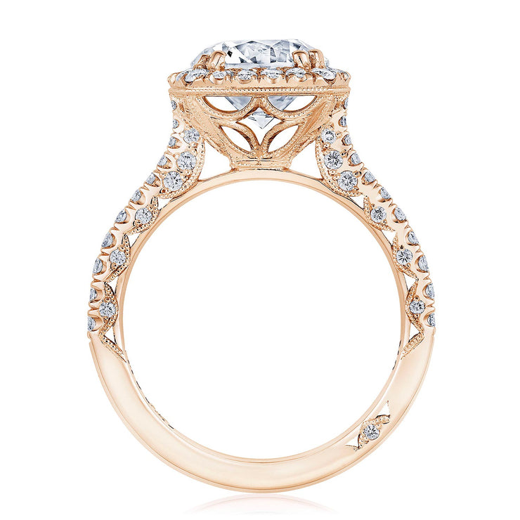 Round with Cushion Bloom Engagement Ring