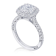 Round with Cushion Bloom Engagement Ring