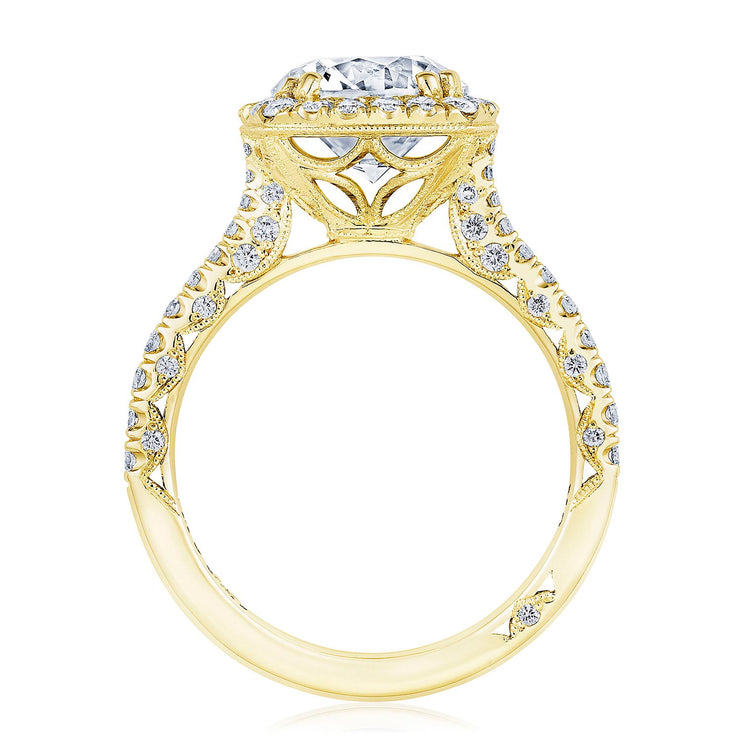 Round with Cushion Bloom Engagement Ring