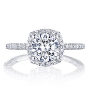 Round with Cushion Bloom Engagement Ring