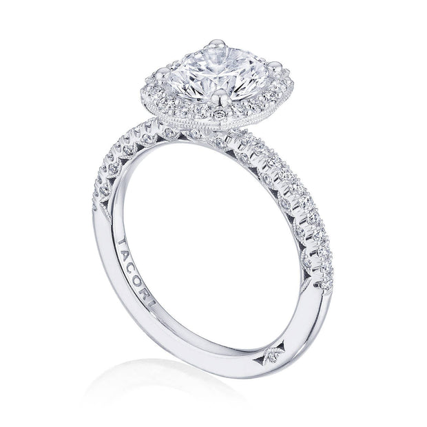 Round with Cushion Bloom Engagement Ring