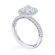 Round with Cushion Bloom Engagement Ring