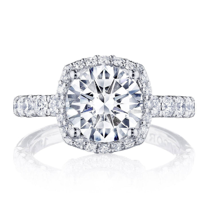 Round with Cushion Bloom Engagement Ring