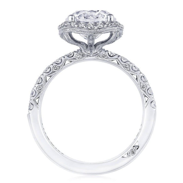 Round with Cushion Bloom Engagement Ring