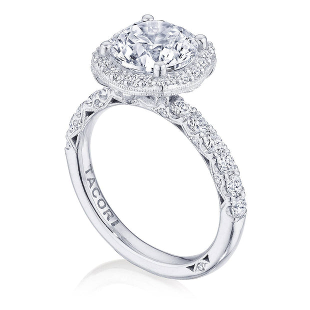 Round with Cushion Bloom Engagement Ring