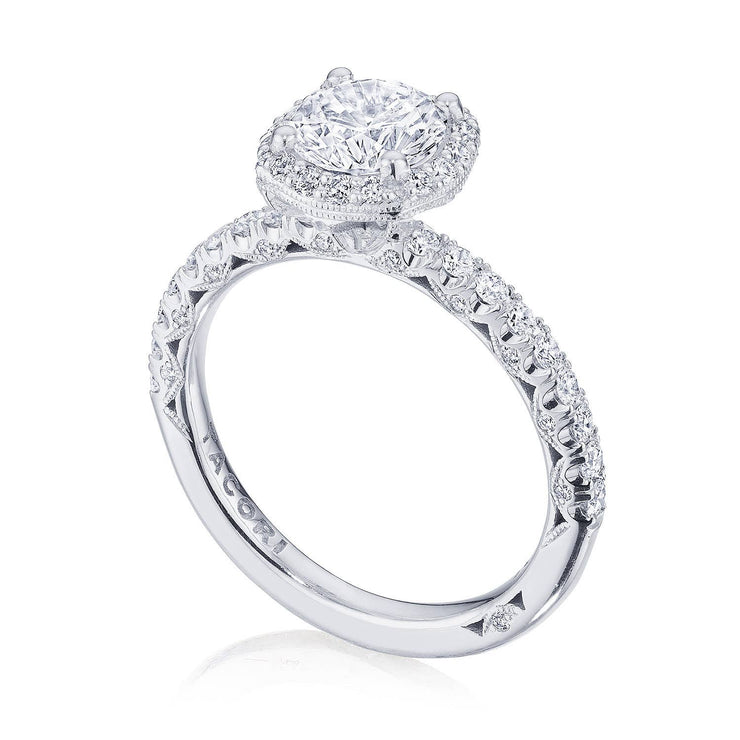 Round with Cushion Bloom Engagement Ring