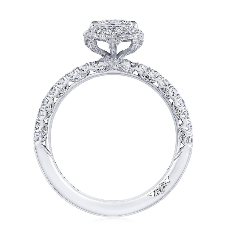 Princess with Cushion Bloom Engagement Ring