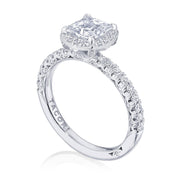 Princess with Cushion Bloom Engagement Ring