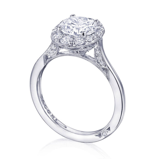 Round, Oval Bloom Engagement Ring