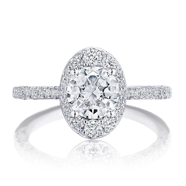 Round, Oval Bloom Engagement Ring