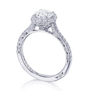 Round, Oval Bloom Engagement Ring