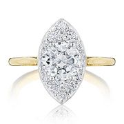 Round, Marquise Bloom Engagement Ring