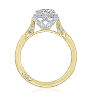 Round, Marquise Bloom Engagement Ring