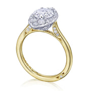 Round, Marquise Bloom Engagement Ring