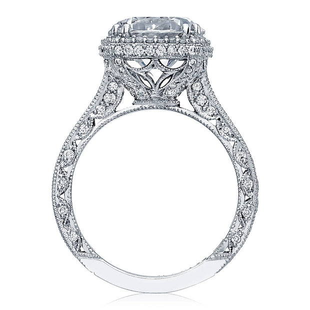 Round with Cushion Bloom Engagement Ring