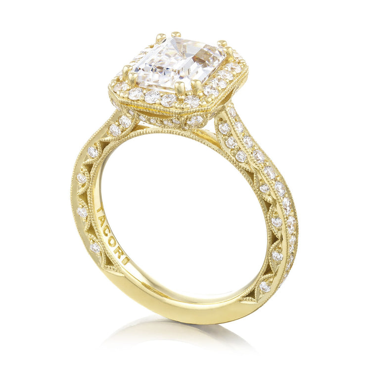 Emerald Bloom Engagement Ring