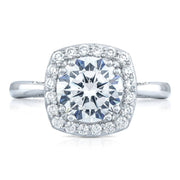 Round with Cushion Bloom Engagement Ring