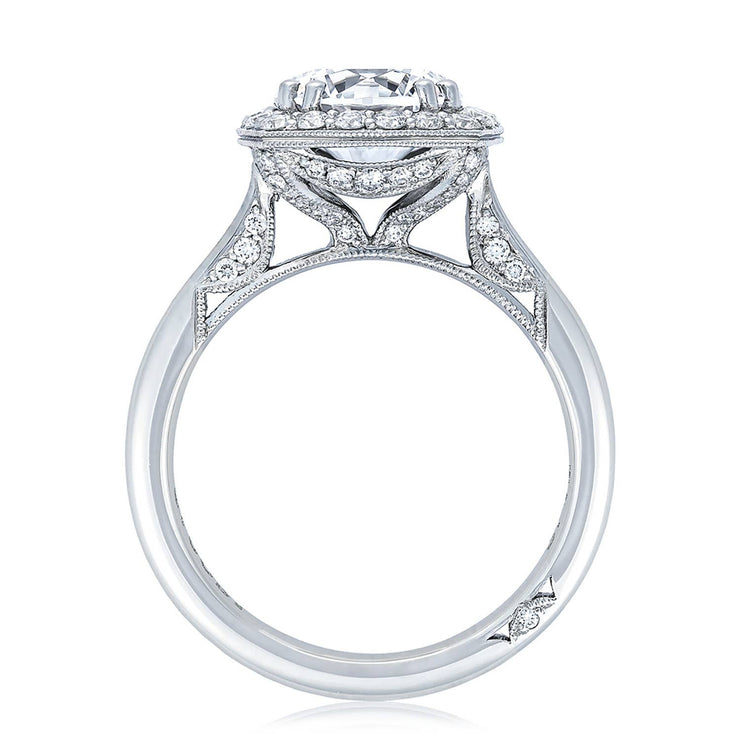 Round with Cushion Bloom Engagement Ring