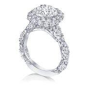 Round with Cushion Bloom Engagement Ring