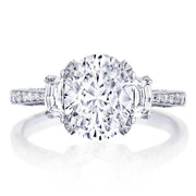 Oval 3-Stone Engagement Ring