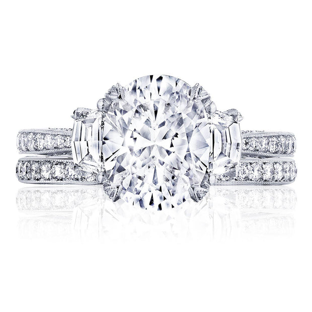 Oval 3-Stone Engagement Ring