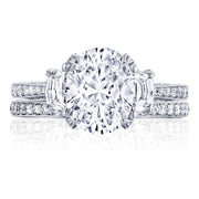 Oval 3-Stone Engagement Ring