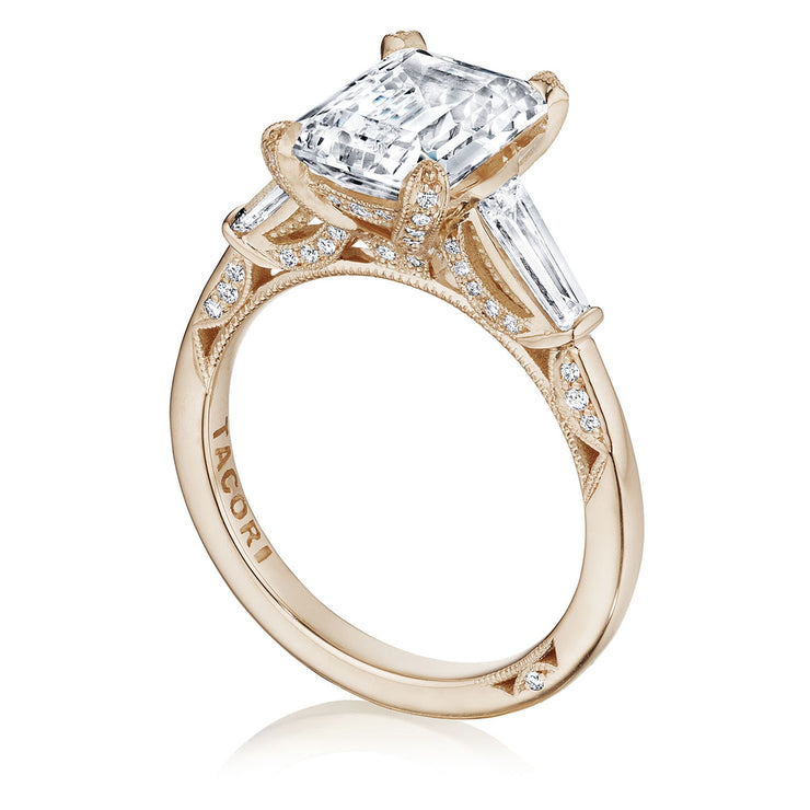 Emerald 3-Stone Engagement Ring