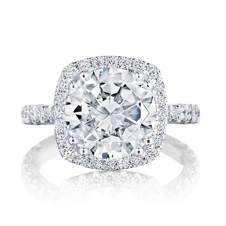 Round with Cushion Bloom Engagement Ring