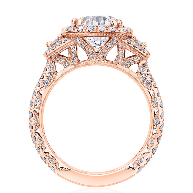 Round 3-Stone Engagement Ring
