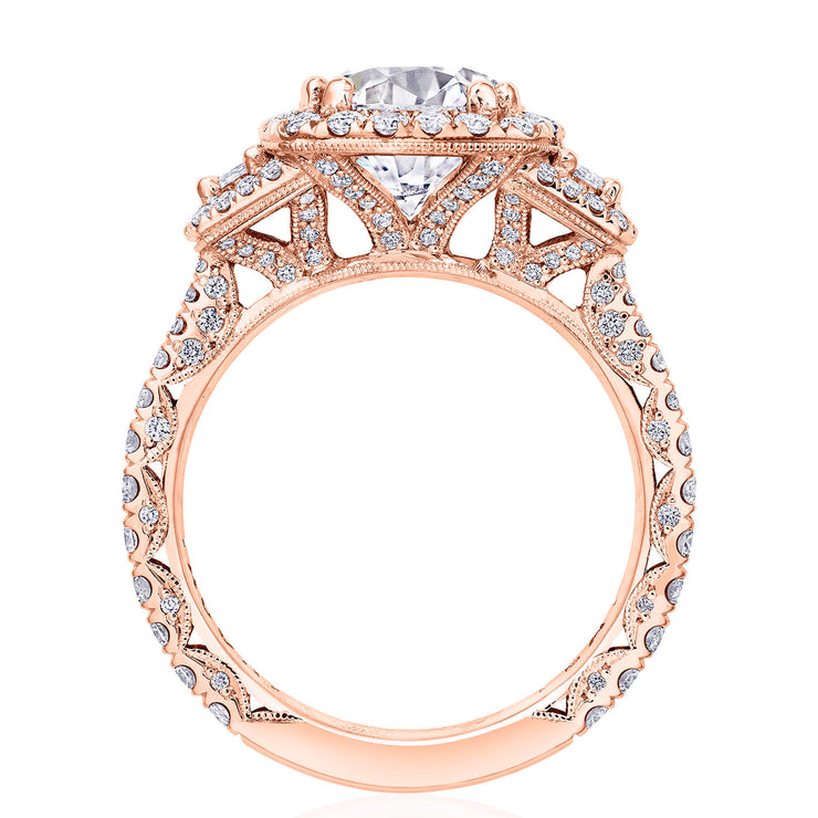 Round 3-Stone Engagement Ring