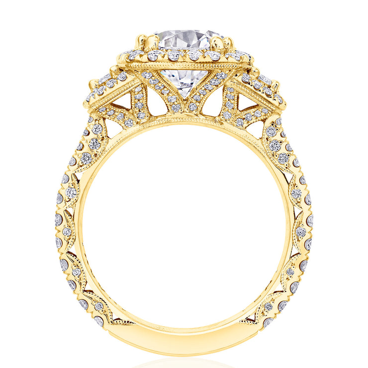 Round 3-Stone Engagement Ring