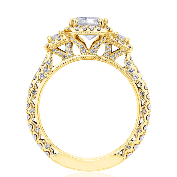 Emerald 3-Stone Engagement Ring
