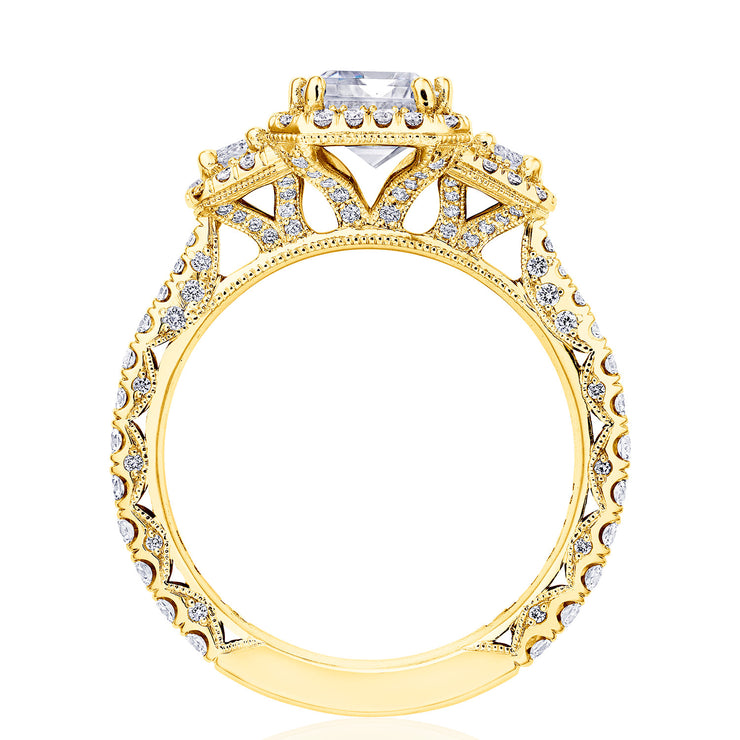 Emerald 3-Stone Engagement Ring