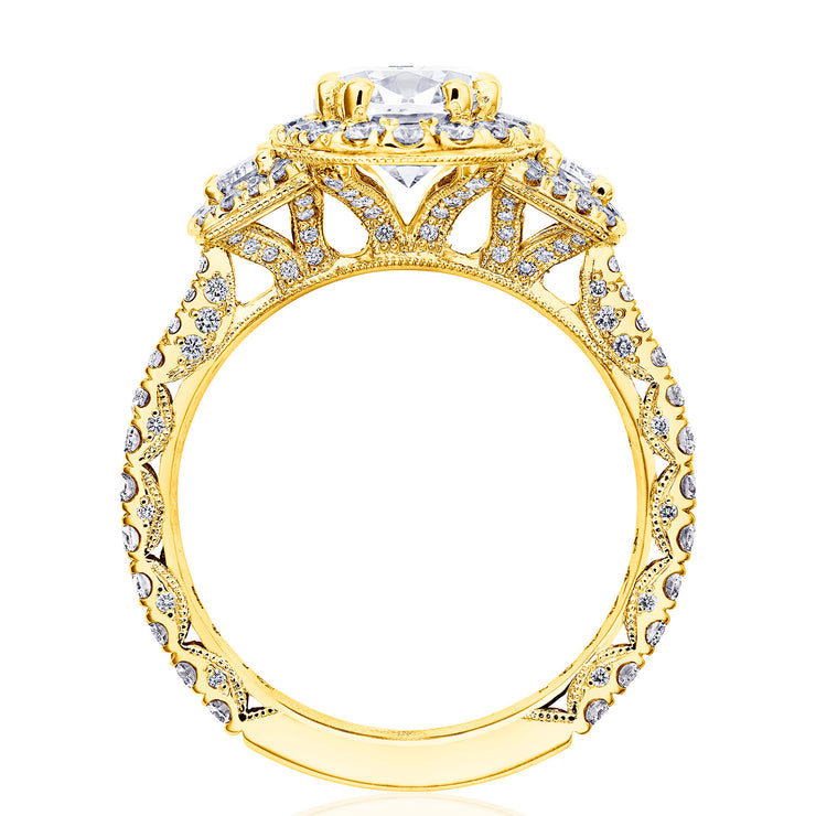 Oval 3-Stone Engagement Ring