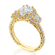 Oval 3-Stone Engagement Ring